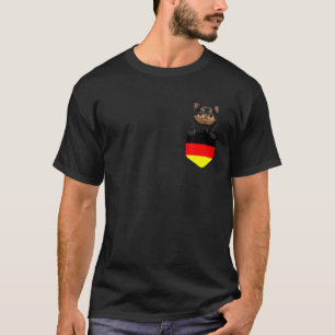 T-shirt Allemagne Drapeau Chihuahua Noir Chien À Poche