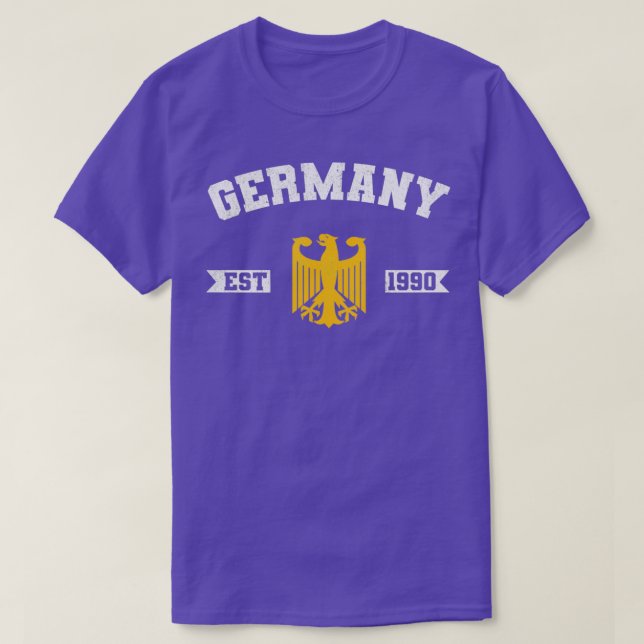T-shirt Allemagne Est 1990 Manteau d'Arm Allemagne Pays (Design devant)