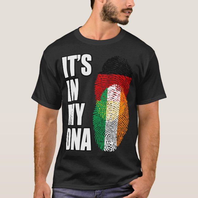 T-shirt Allemagne et Irlande Mix DNA Heritage (Devant)