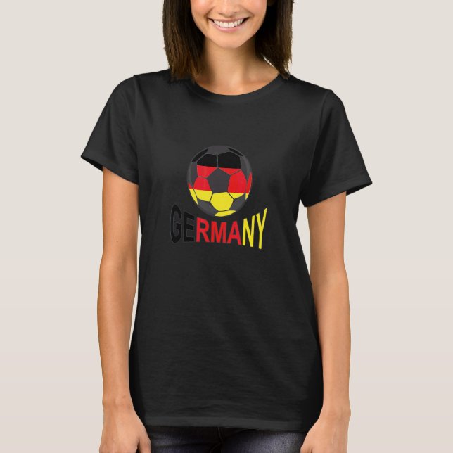 T-shirt Allemagne Flag Football Team Allemagne Jeu Objecti (Devant)