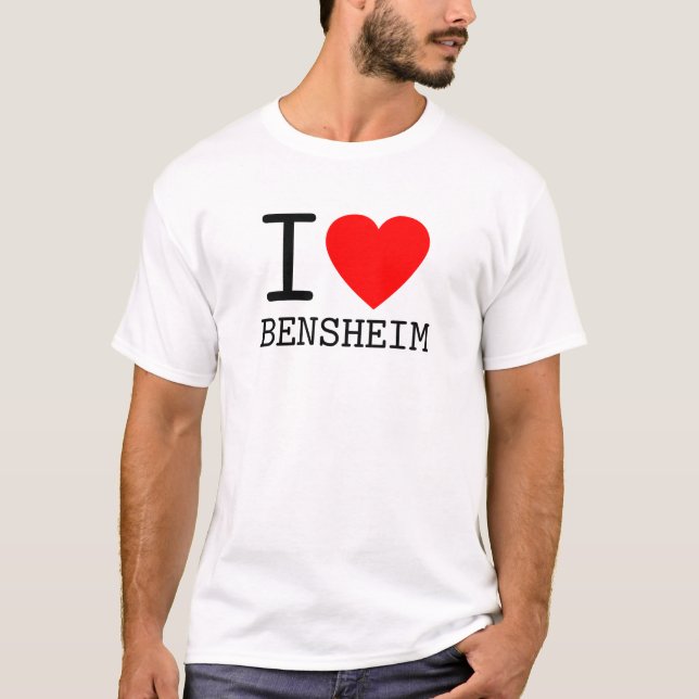 T-shirt Allemagne I love Bensheim (Devant)