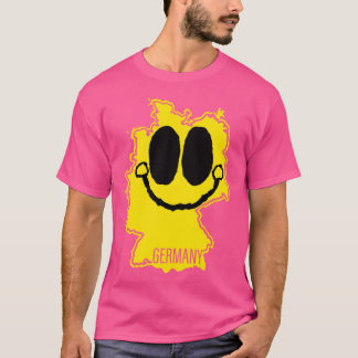 T-shirt Allemagne Joyeux toon Carte Visage avec sourire
