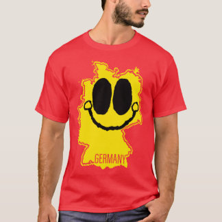 T-shirt Allemagne Joyeux toon Carte Visage avec sourire
