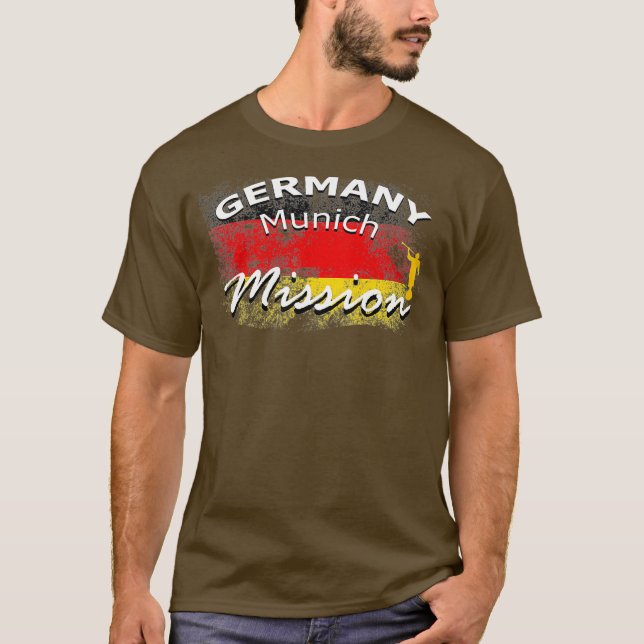 T-shirt Allemagne Munich Mormon LDS Mission Missionnaire (Devant)