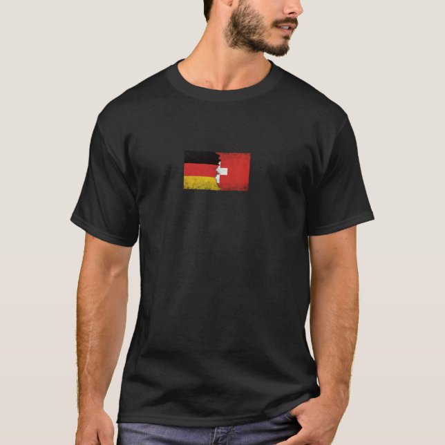 T-shirt Allemagne Suisse drapeaux - Allemand Suisse (Devant)
