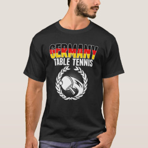 T-shirt Allemagne Tennis de table Allemand Ping Pong Team 