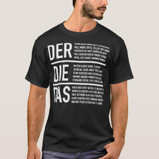 T-shirt Allemand Articles Allemand Langue Feuille de route