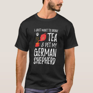 T-shirt Allemand Berger Chien Thé Boisson Chien Maman Chie
