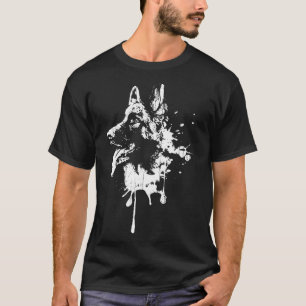 T-shirt Allemand Berger Splash Chien Propriétaire de anima