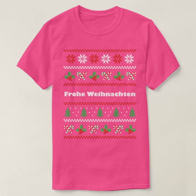 T-shirt Allemand Christmas Frohe Weihnachten (Design devant)