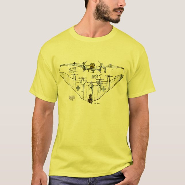 T-shirt allemand d'avion de combat d'aile de vol (Devant)