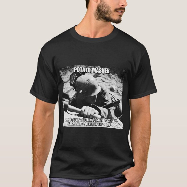 T-shirt allemand de "broyeur de pomme de terre" de (Devant)
