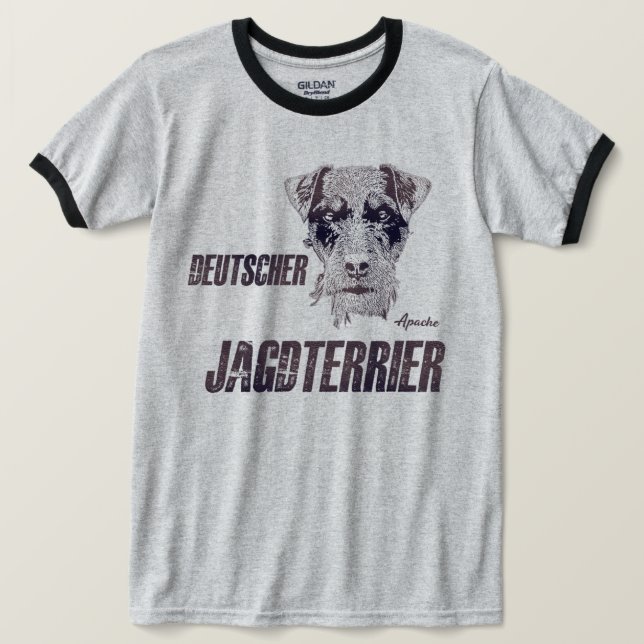 T-Shirt allemand de chasse Terrier (Jagdterrier) (Design devant)