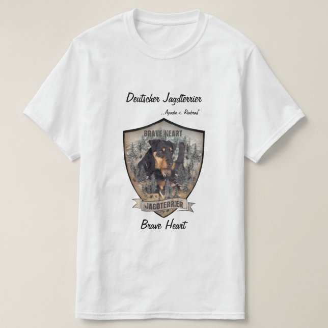 T-Shirt allemand de chasse Terrier (Jagdterrier) (Design devant)
