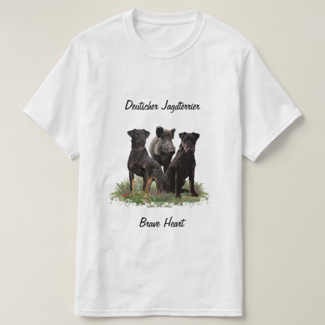 T-Shirt allemand de chasse Terrier (Jagdterrier) (Design devant)