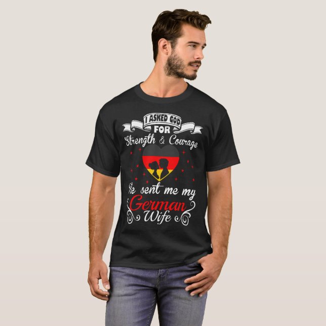 T-shirt allemand demandé d'épouse envoyé par (Devant entier)