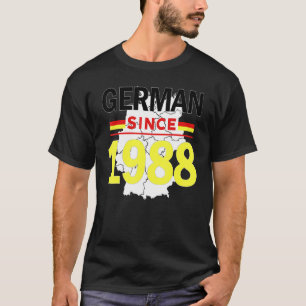 T-shirt Allemand Depuis 1988 Patrimoine Germay Drapeau Fie