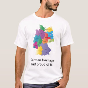 T-shirt allemand d'héritage de carte