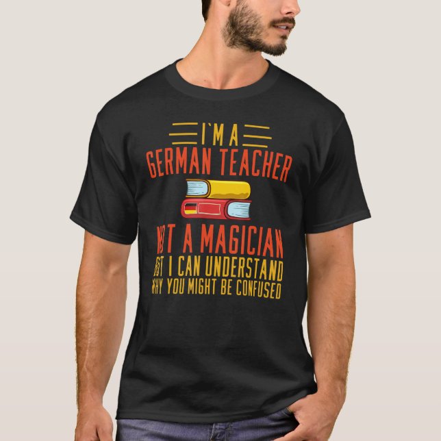 T-shirt Allemand Enseignant Allemagne Drapeau Étudiant en  (Devant)