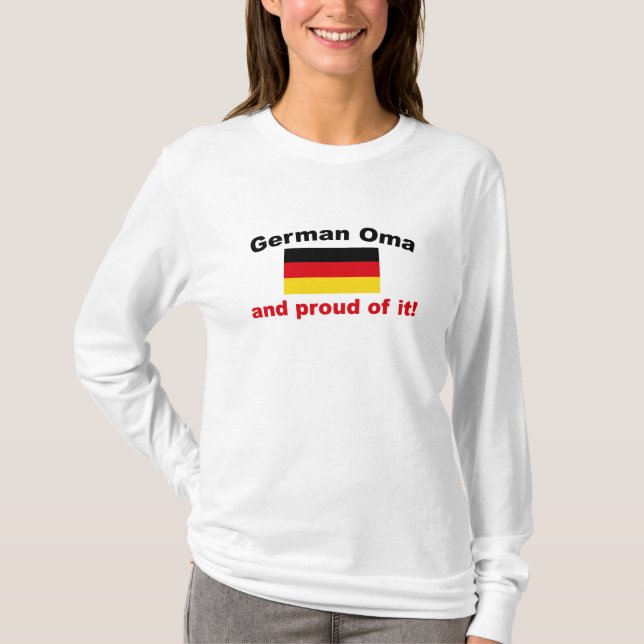 T-shirt Allemand fier Oma (Devant)