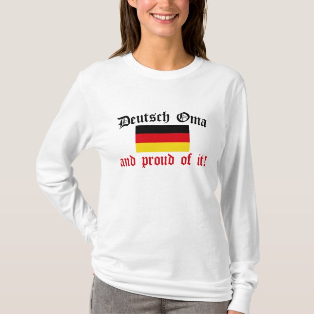 T-shirt Allemand fier Oma (Devant)