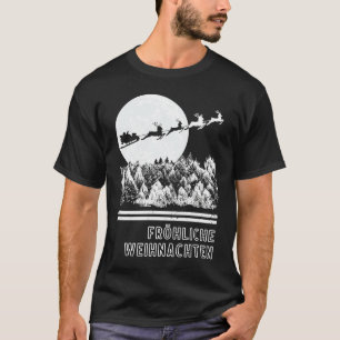 T-shirt Allemand Noël Weihnachten Retro Père Noël