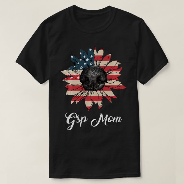 T-shirt Allemand Pointeur courte aimer GSP MOM Mère courte (Design devant)