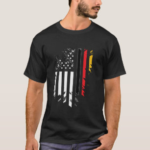 T-shirt Allemand Racines Américaine Grossie Allemagne USA 