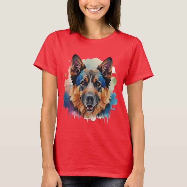 T-shirt Allemand Shepherd'idées cadeaux de chien (Devant)