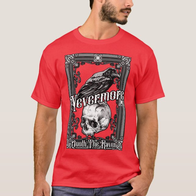 T-shirt Allen Poe Le Corbeau Jamais plus (Devant)