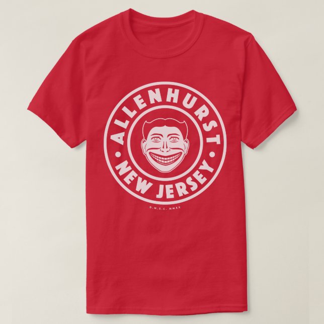 T-shirt Allenhurst New Jersey Cercle blanc (Design devant)
