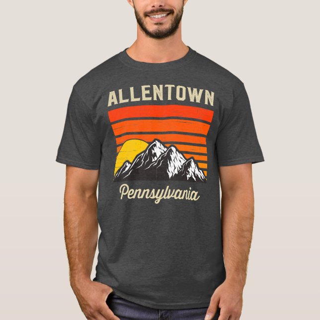 T-shirt Allentown Pennsylvania Retro City State USA  (Devant)