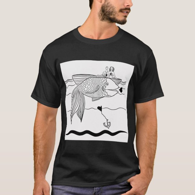 T-shirt Aller à la pêche (Devant)