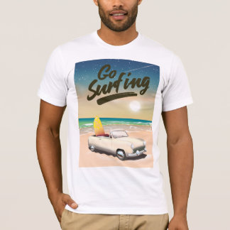 T-shirt Aller à l'affiche de voyage de surf!