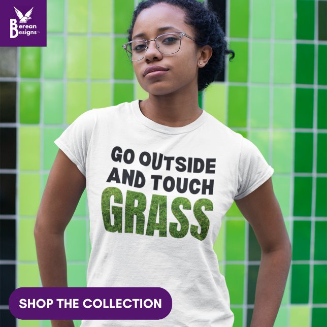 T-shirt ALLER À L'EXTÉRIEUR DE TOUCH GRASS Humour drôle (Shop the collection of TOUCH GRASS clothing and gifts, to encourage health work/life balance.)