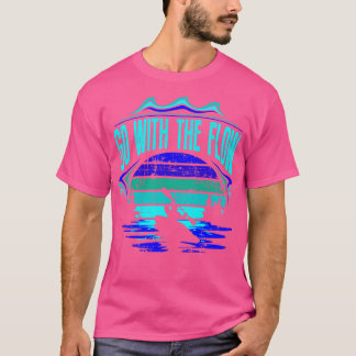 T-shirt Aller avec le flux Vintage Kayaking