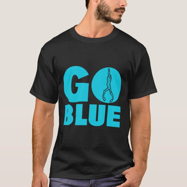 T-shirt Aller bleu   (Devant)