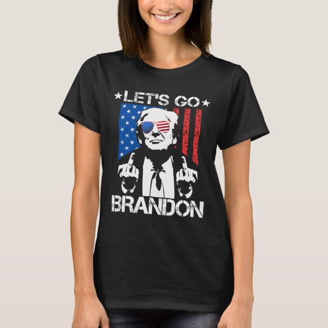 T-shirt Aller Brandon Trump - Drapeau médian (Devant)