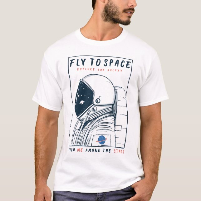 T-shirt Aller dans l'espace - Conception d'exploration d'a (Devant)