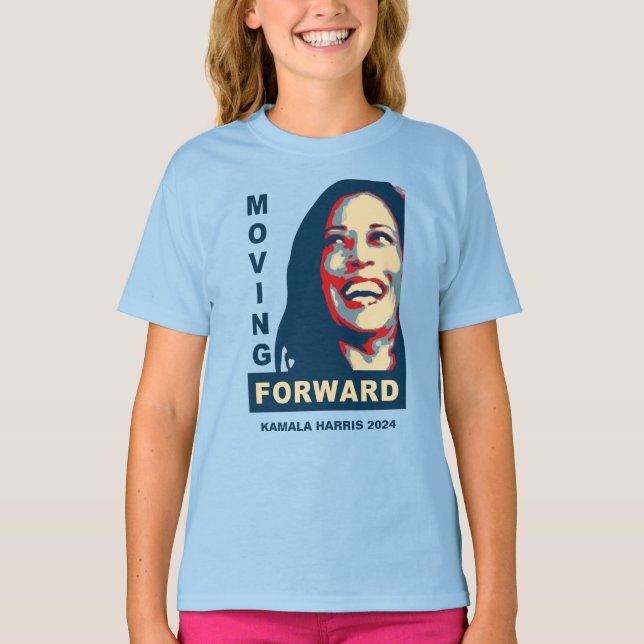 T-shirt ALLER DE L'AVANT Kamala Harris à la présidence 202 (Devant)