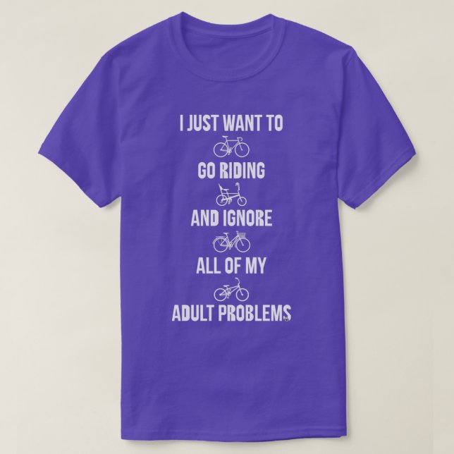 T-shirt Aller équitation vélos (Design devant)