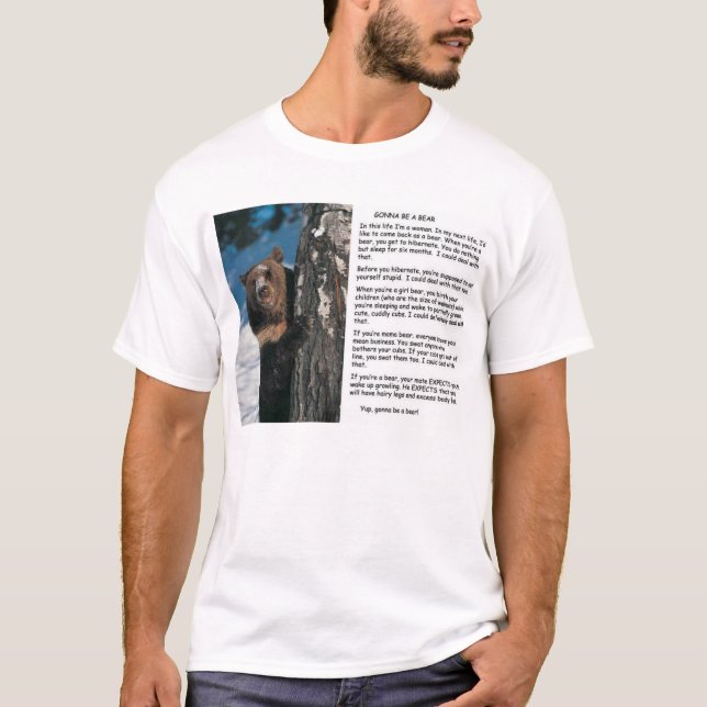 T-shirt Aller être un ours (Devant)