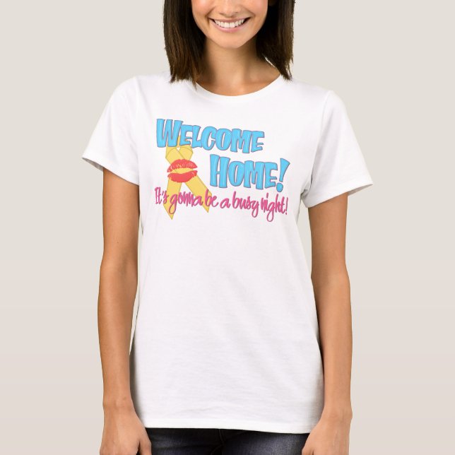 T-shirt Aller être une nuit occupée ! (Devant)