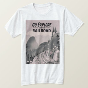 T-shirt Aller Explorer prenez le Chemin de Fer