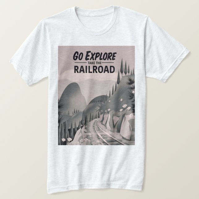 T-shirt Aller Explorer prenez le Chemin de Fer (Design devant)
