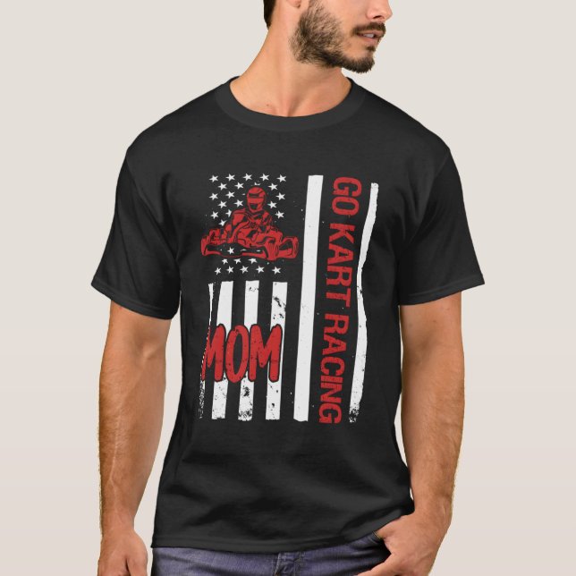 T-shirt Aller K Racing Maman Usa Drapeau (Devant)
