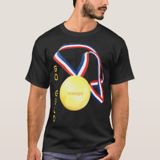 T-shirt Aller Pour La Médaille D'Or Du Prix Du Sport Sandy