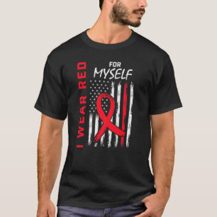 T-shirt Aller Rouge Pour Moi Maladie De Coeur Drapeau Homm