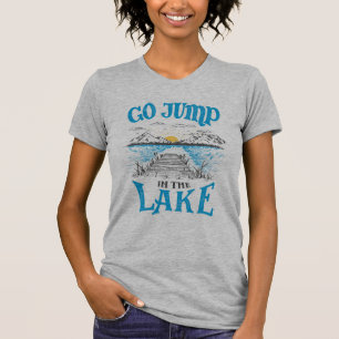 T-shirt Aller Sauter Dans Le Lac