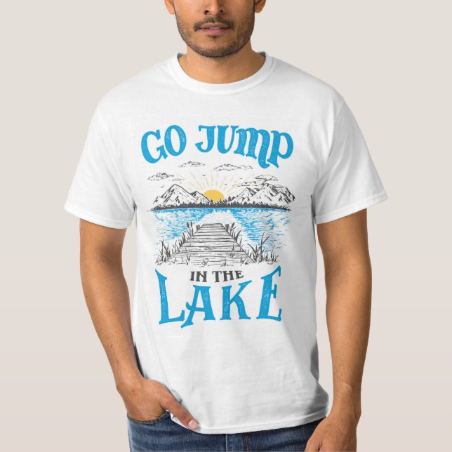 T-shirt Aller Sauter Dans Le Lac (Devant)
